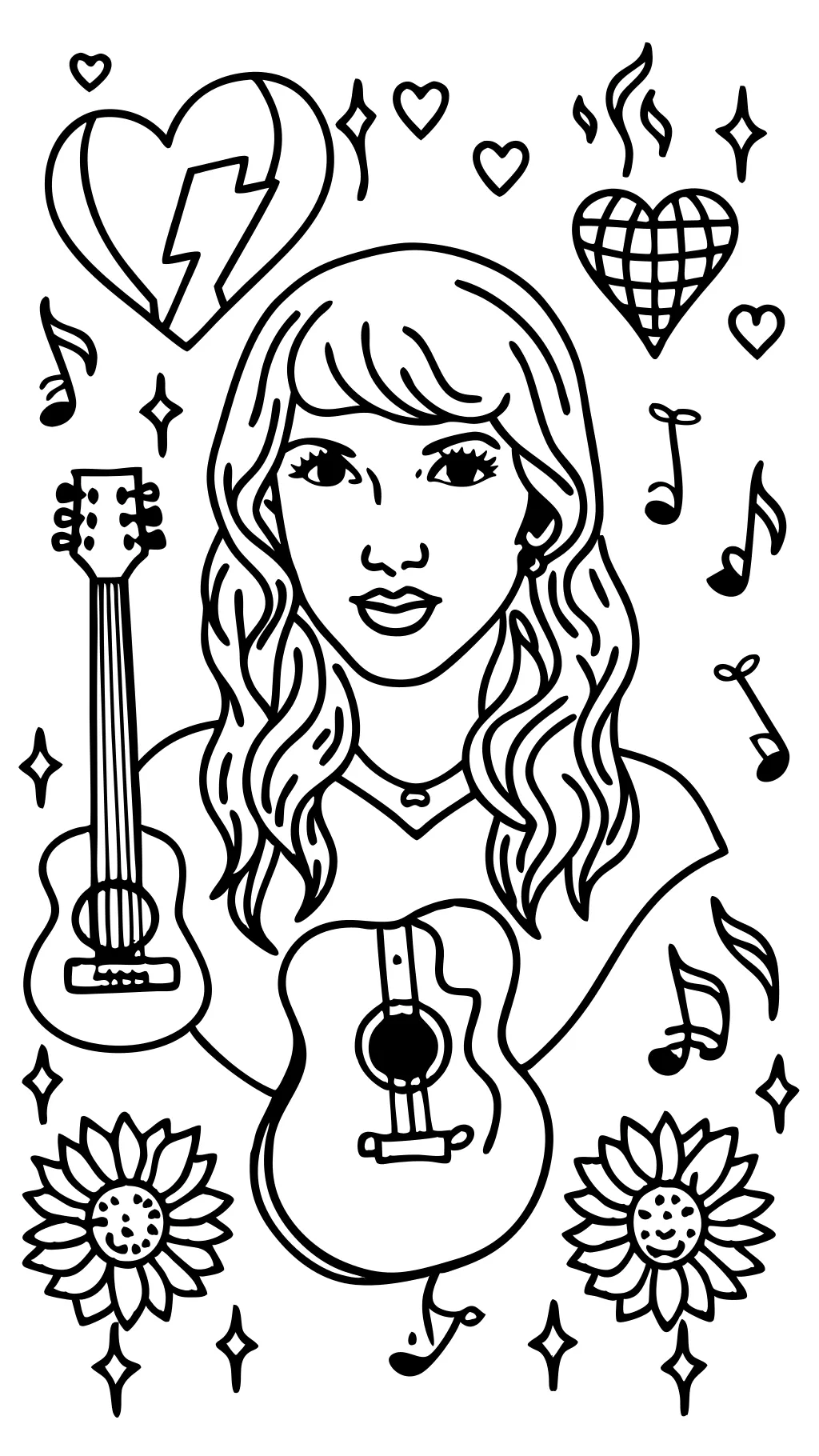 printable taylor swift coloring pages